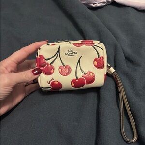Coach Cherry Print coach Wristlet